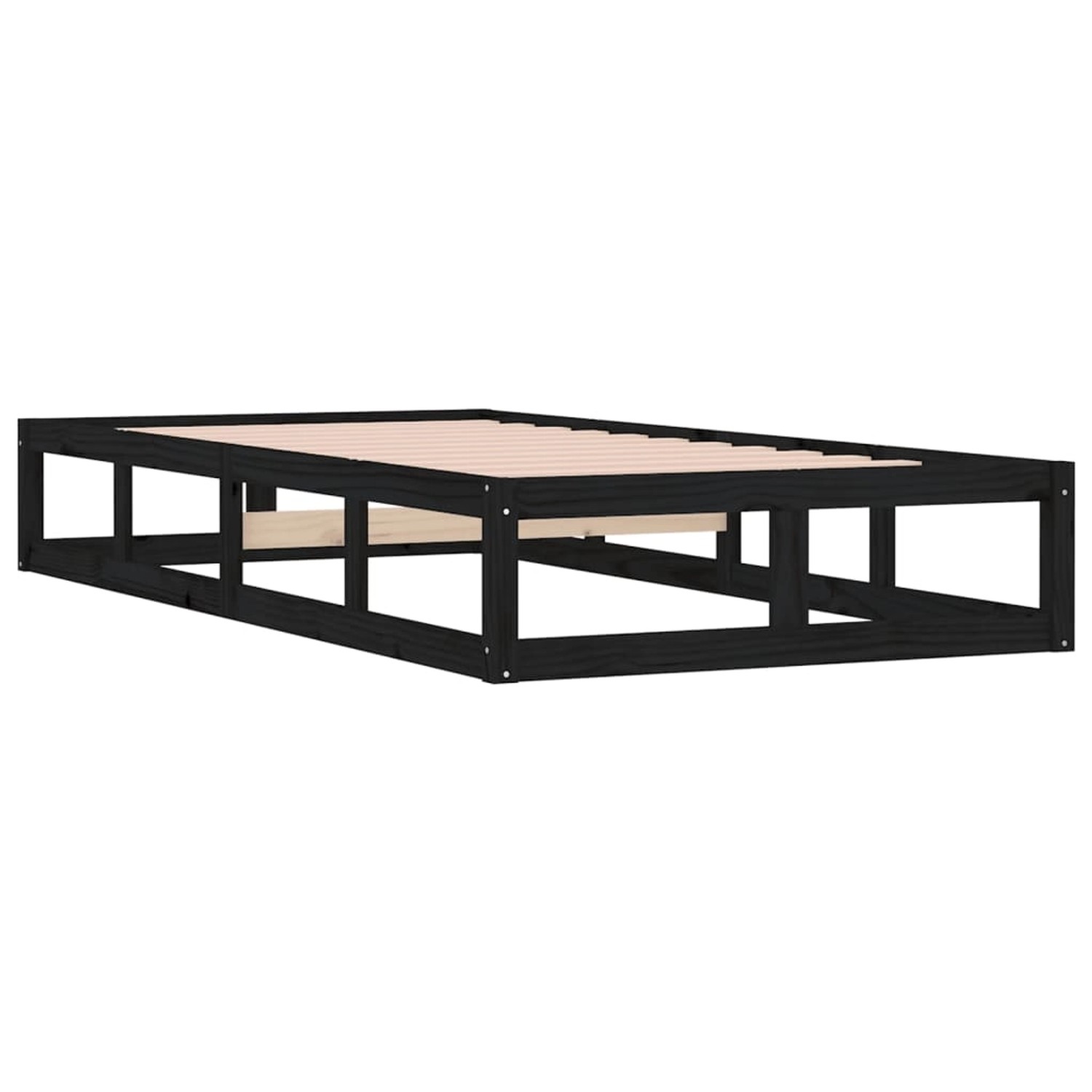 vidaXL Massivholzbett Schwarz 90x200 cm1280297 vidaXL Massivholzbett Schwarz 90x200 cm1280297 von VIDAXL
