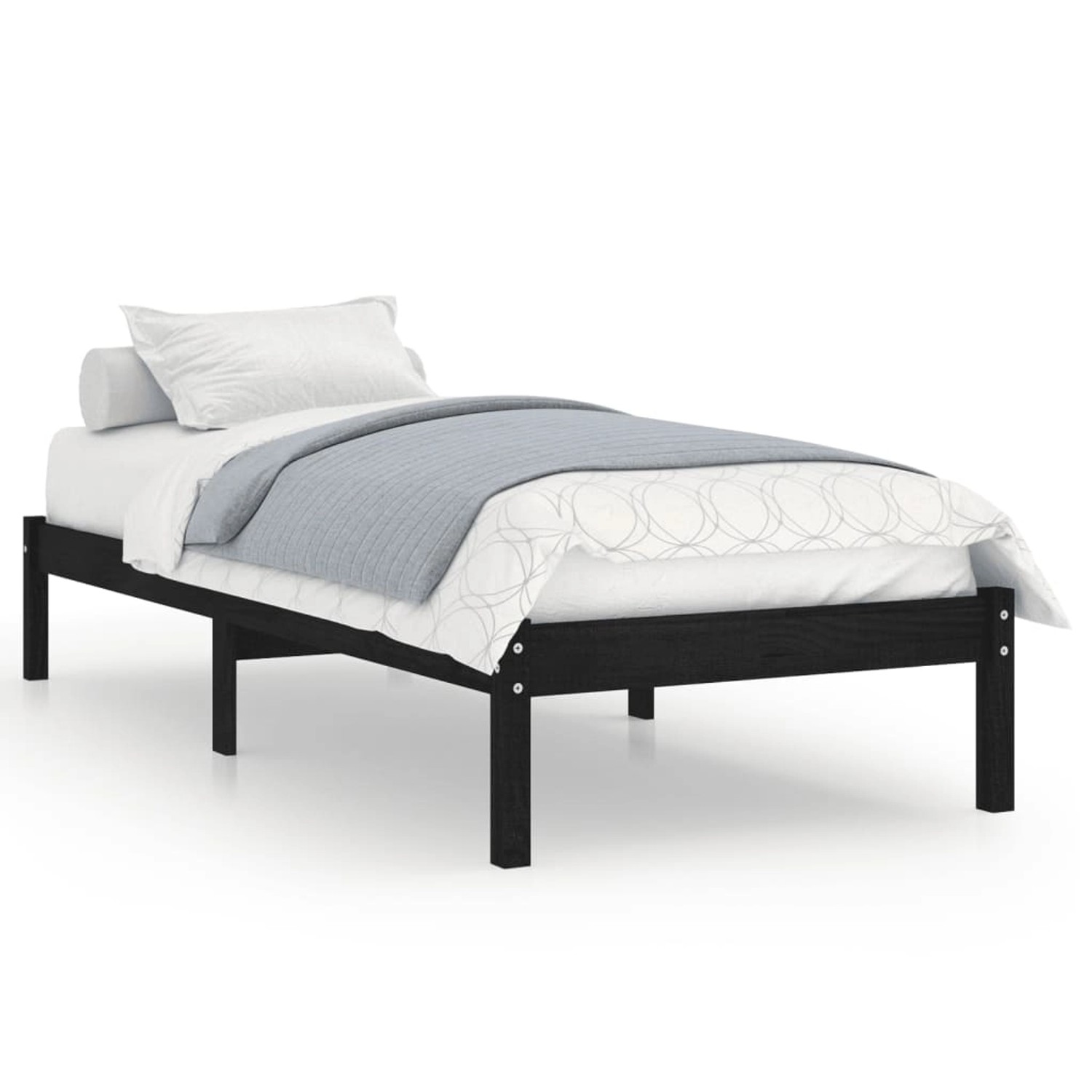 vidaXL Massivholzbett Schwarz Kiefer 100x200 cm1135146 vidaXL Massivholzbett Schwarz Kiefer 100x200 cm1135146 von VIDAXL