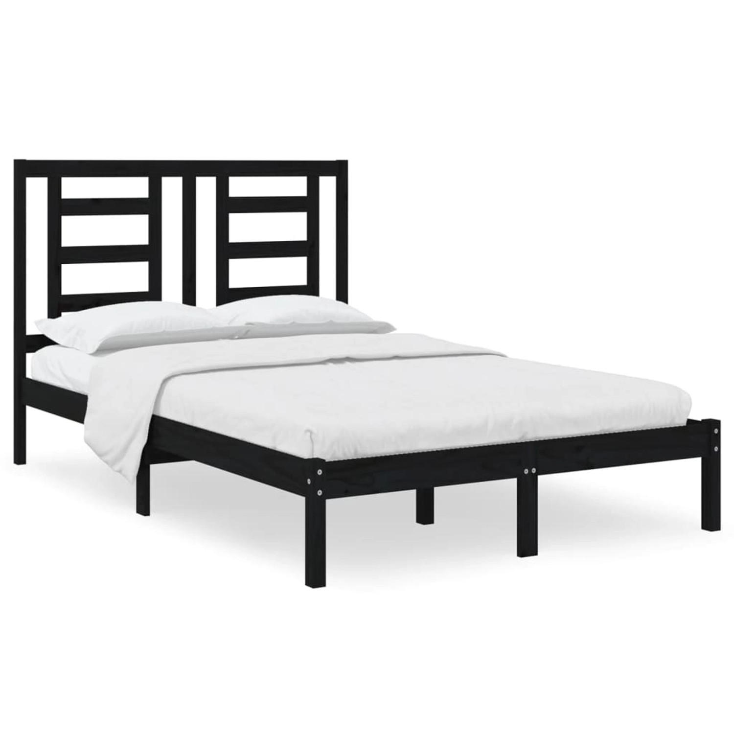vidaXL Massivholzbett Schwarz Kiefer 120x200 cm1156790 vidaXL Massivholzbett Schwarz Kiefer 120x200 cm1156790 von VIDAXL