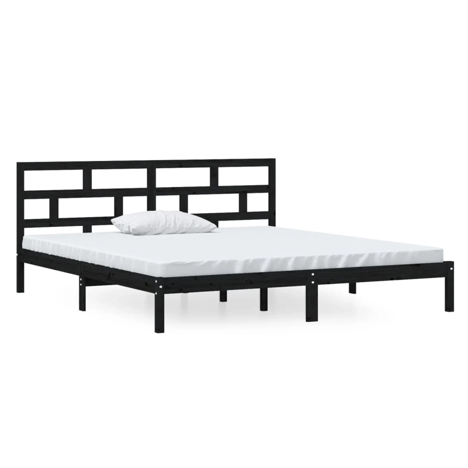 vidaXL Massivholzbett Schwarz Kiefer 140x190 cm1053553 vidaXL Massivholzbett Schwarz Kiefer 140x190 cm1053553 von VIDAXL