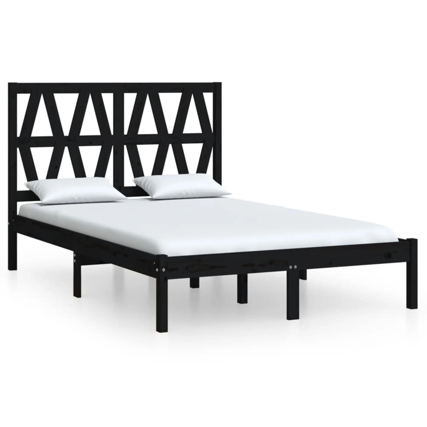 vidaXL Massivholzbett Schwarz Kiefer 140x190 cm1179122 vidaXL Massivholzbett Schwarz Kiefer 140x190 cm1179122 von VIDAXL