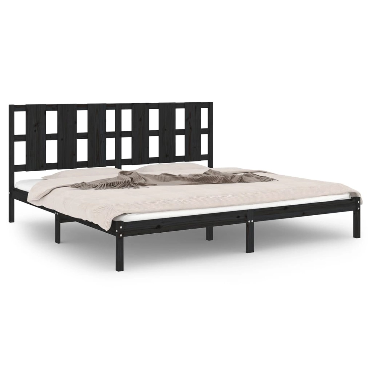 vidaXL Massivholzbett Schwarz Kiefer 200x200 cm1084257 vidaXL Massivholzbett Schwarz Kiefer 200x200 cm1084257 von VIDAXL