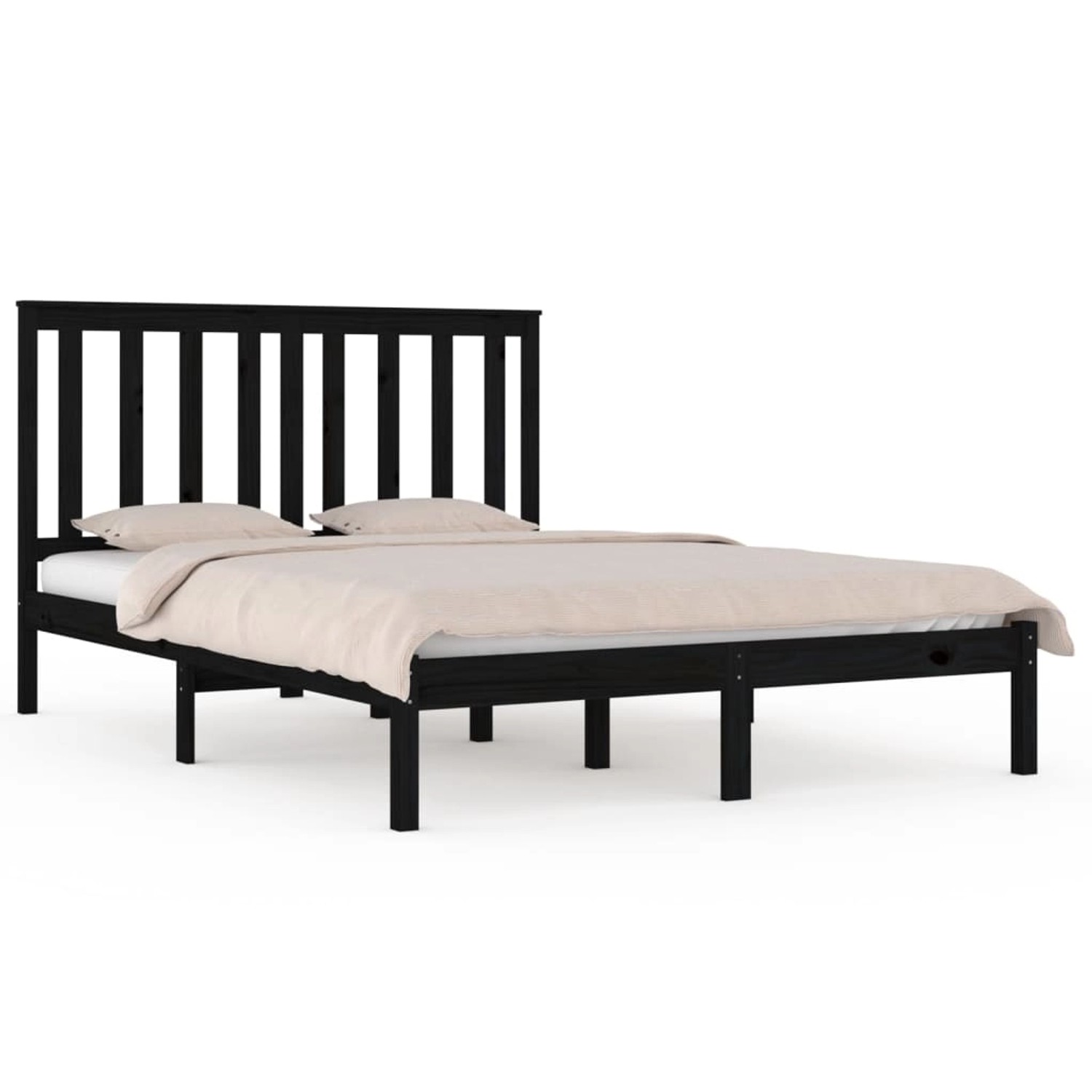 vidaXL Massivholzbett Schwarz Kiefer 200x200 cm1118229 vidaXL Massivholzbett Schwarz Kiefer 200x200 cm1118229 von VIDAXL
