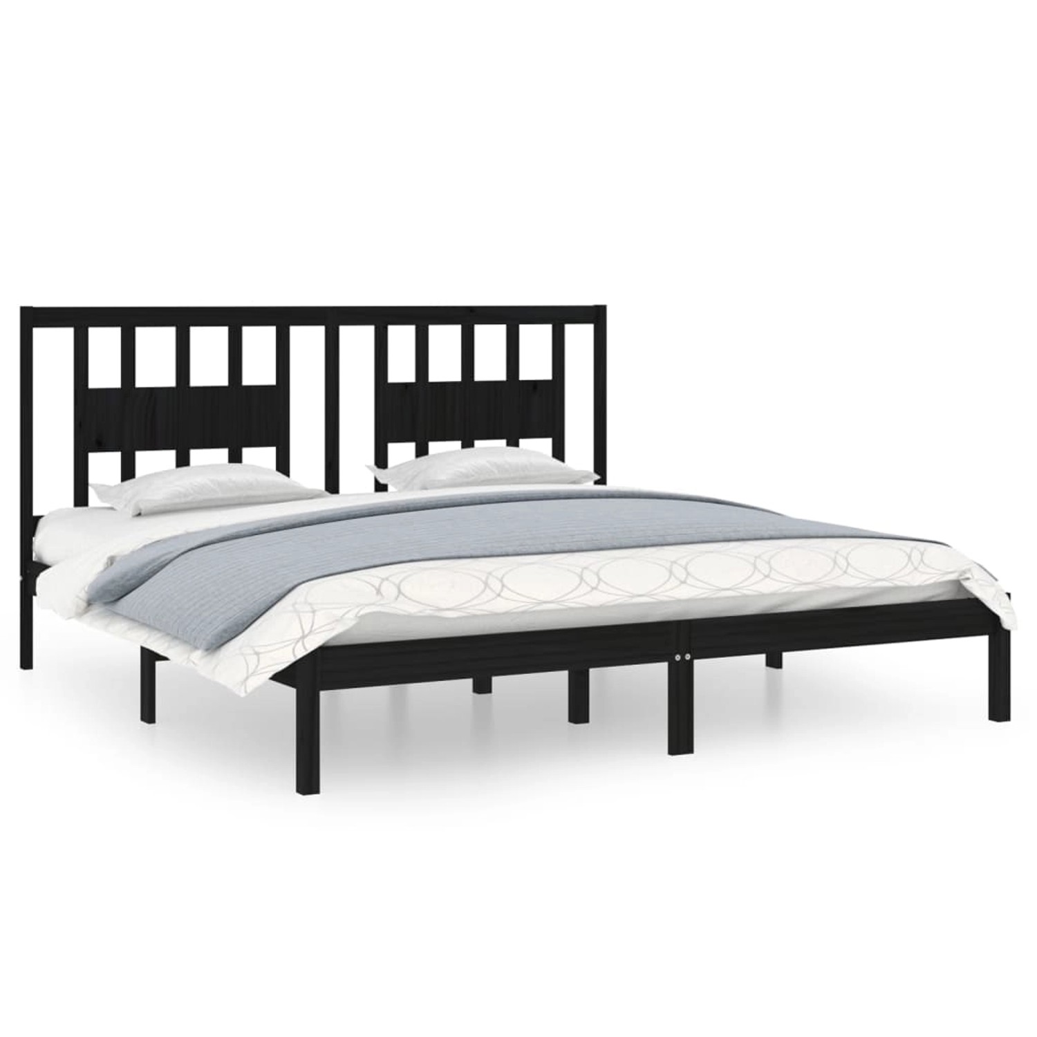 vidaXL Massivholzbett Schwarz Kiefer 200x200 cm1156378 vidaXL Massivholzbett Schwarz Kiefer 200x200 cm1156378 von VIDAXL