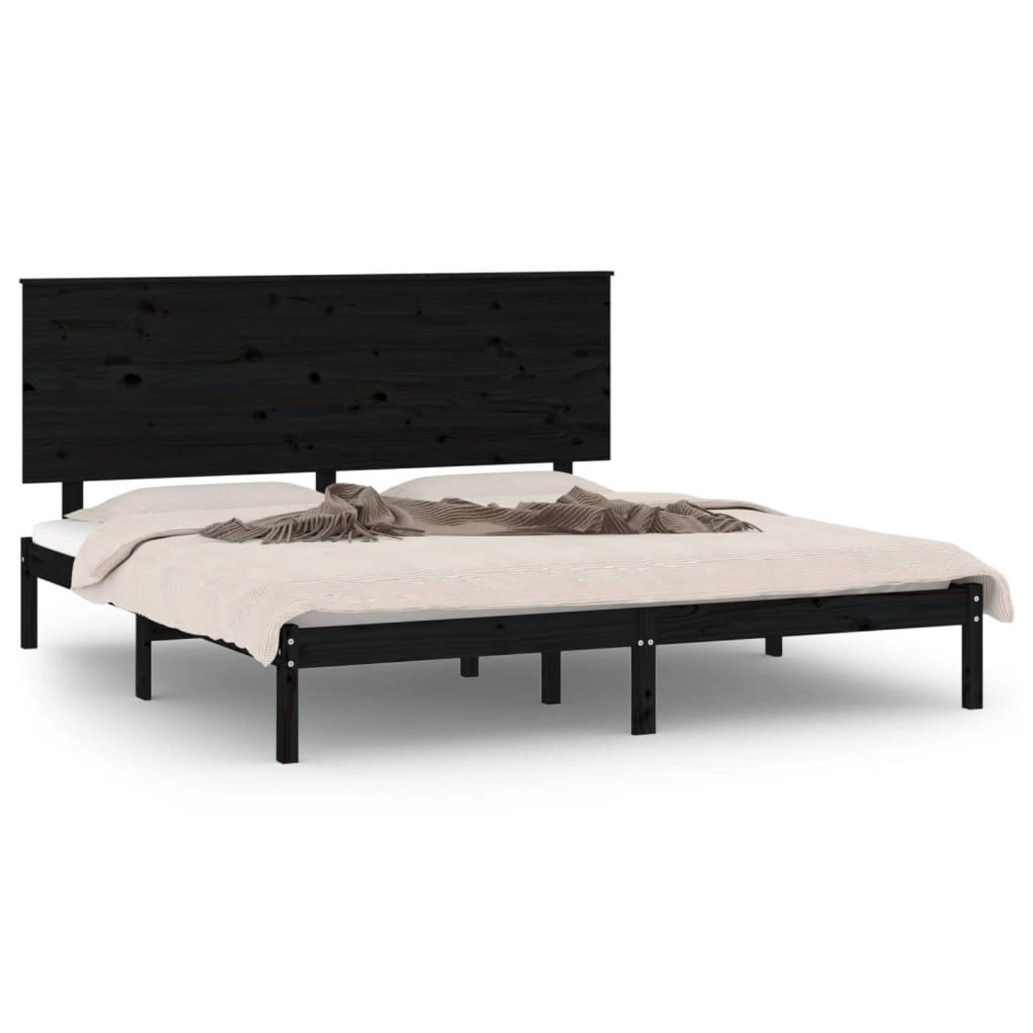 vidaXL Massivholzbett Schwarz Kiefer 200x200 cm1157078 vidaXL Massivholzbett Schwarz Kiefer 200x200 cm1157078 von VIDAXL