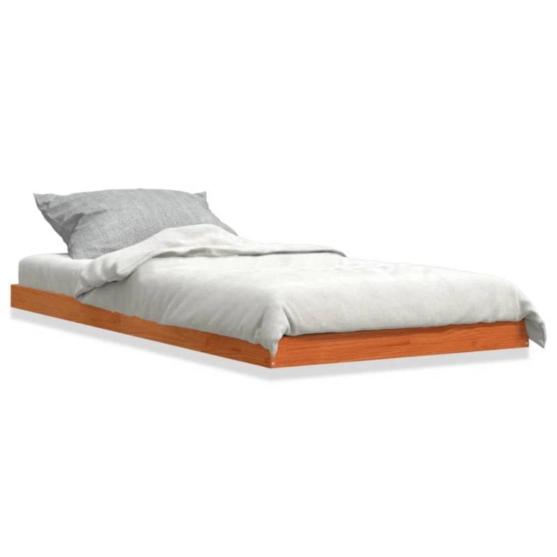 vidaXL Massivholzbett Wachsbraun 75x190 cm Kiefer2008519 von VIDAXL
