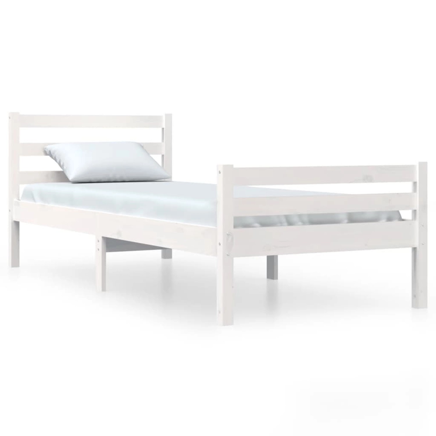 vidaXL Massivholzbett Weiß 100x200 cm1273547 vidaXL Massivholzbett Weiß 100x200 cm1273547 von VIDAXL