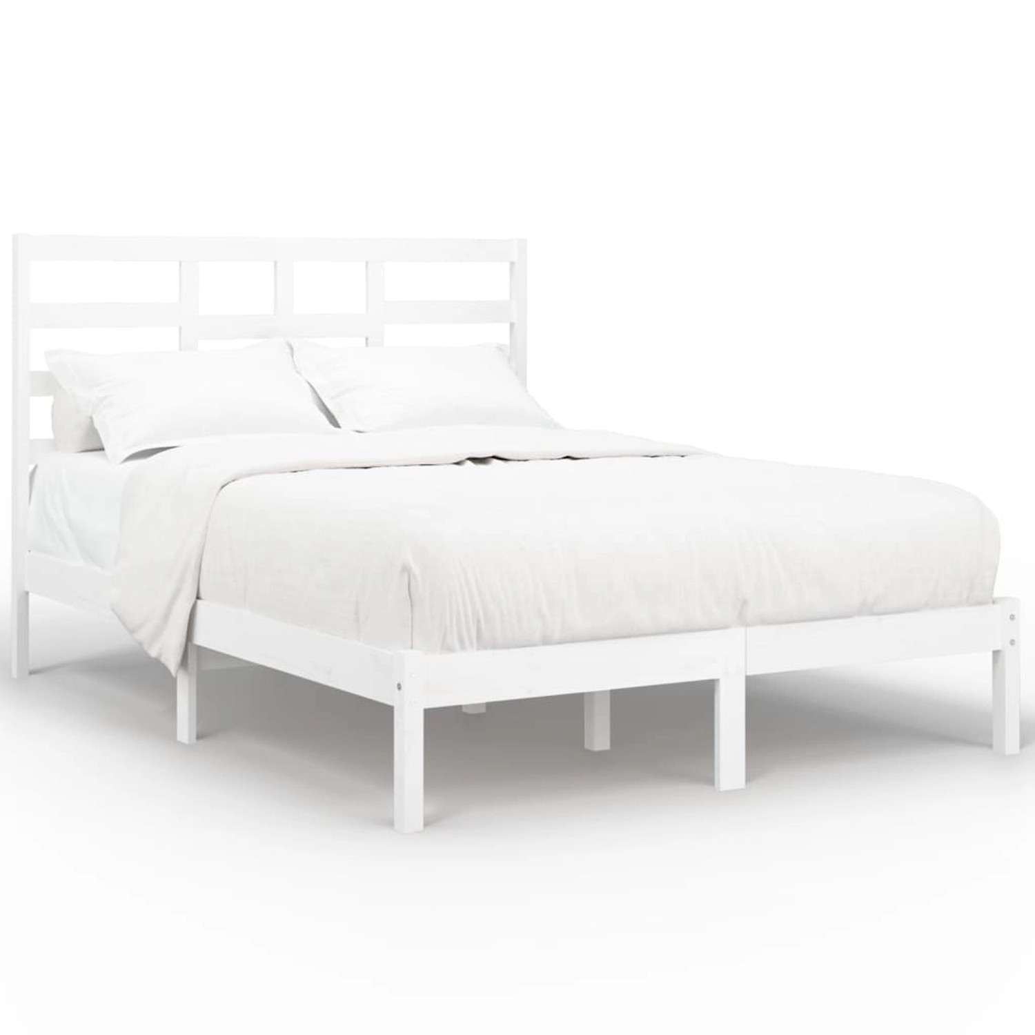 vidaXL Massivholzbett Weiß 120x190 cm 4FT Small Double1084360 vidaXL Massivholzbett Weiß 120x190 cm 4FT Small Double1084360 von VIDAXL