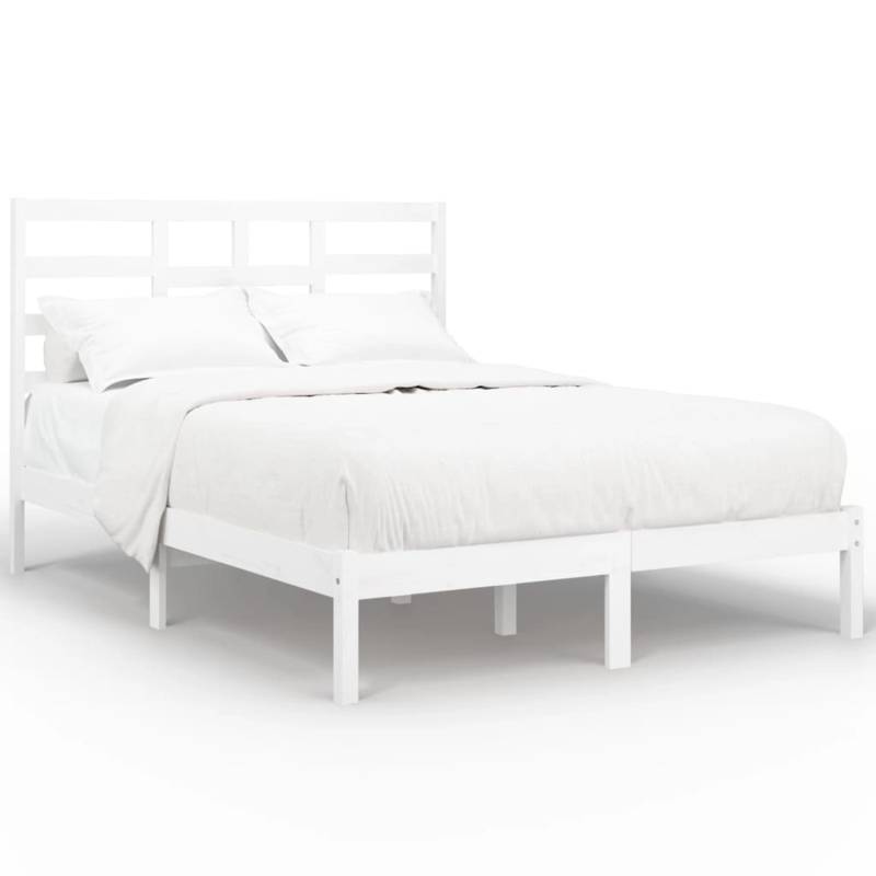 vidaXL Massivholzbett Weiß 120x190 cm 4FT Small Double1084360 von VIDAXL