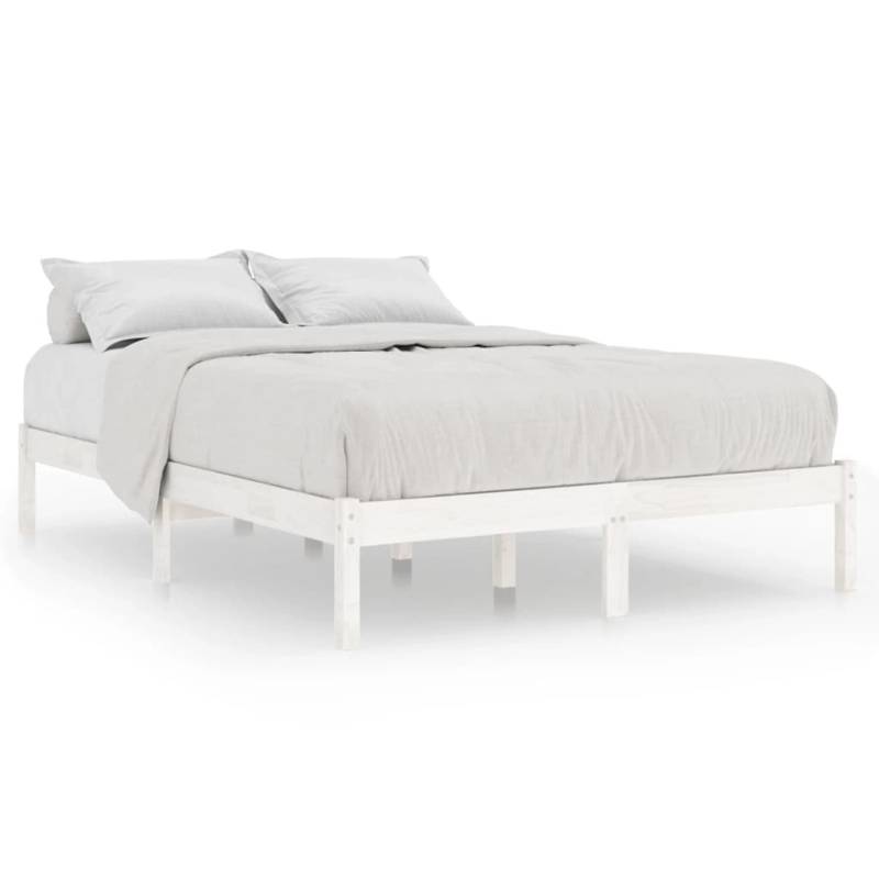 vidaXL Massivholzbett Weiß 120x190 cm 4FT Small Double1134940 von VIDAXL