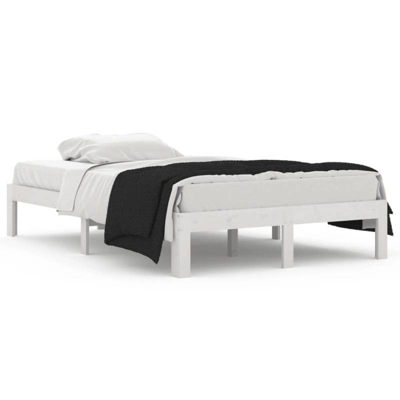 vidaXL Massivholzbett Weiß 120x190 cm 4FT Small Double1135423 von VIDAXL