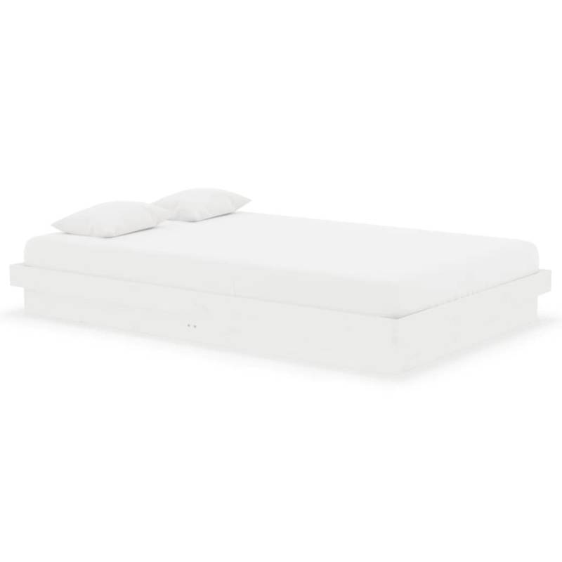 vidaXL Massivholzbett Weiß 120x190 cm 4FT Small Double1279522 von VIDAXL