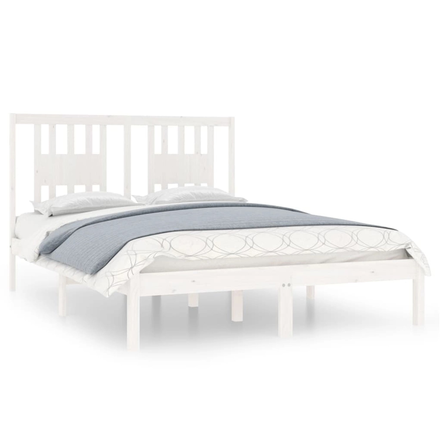 vidaXL Massivholzbett Weiß 135x190 cm 4FT6 Double1156021 vidaXL Massivholzbett Weiß 135x190 cm 4FT6 Double1156021 von VIDAXL