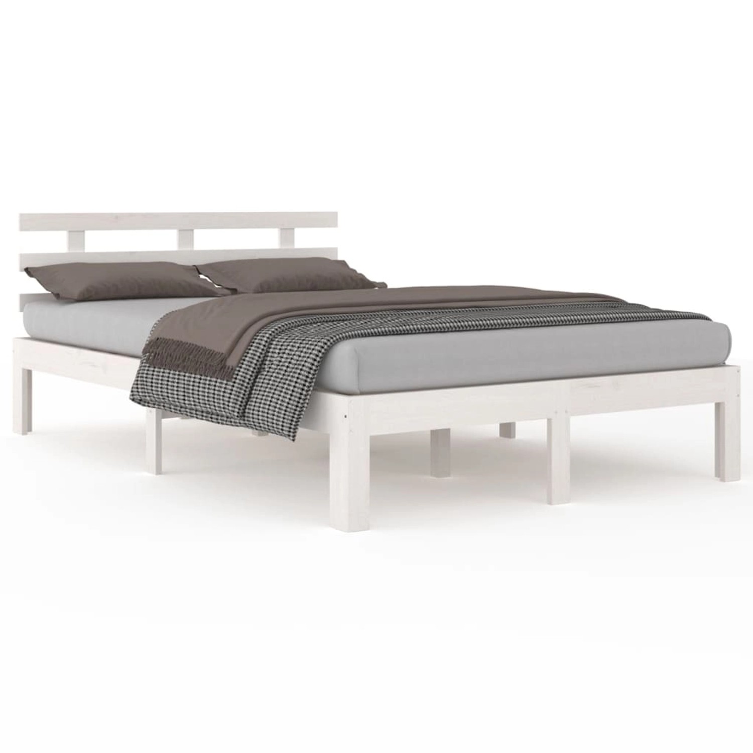 vidaXL Massivholzbett Weiß 135x190 cm 4FT6 Double1273390 vidaXL Massivholzbett Weiß 135x190 cm 4FT6 Double1273390 von VIDAXL