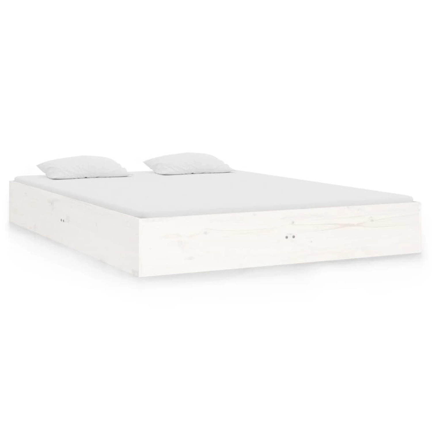 vidaXL Massivholzbett Weiß 140x190 cm1279674 vidaXL Massivholzbett Weiß 140x190 cm1279674 von VIDAXL