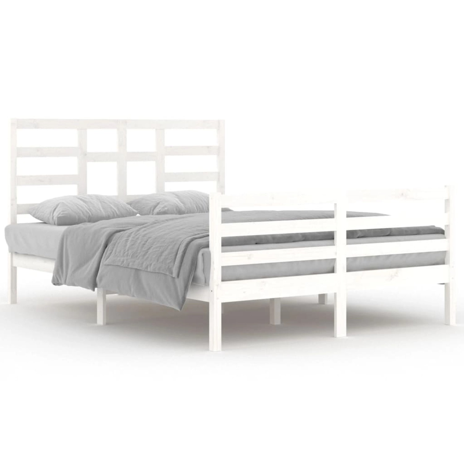 vidaXL Massivholzbett Weiß 140x200 cm1084438 vidaXL Massivholzbett Weiß 140x200 cm1084438 von VIDAXL