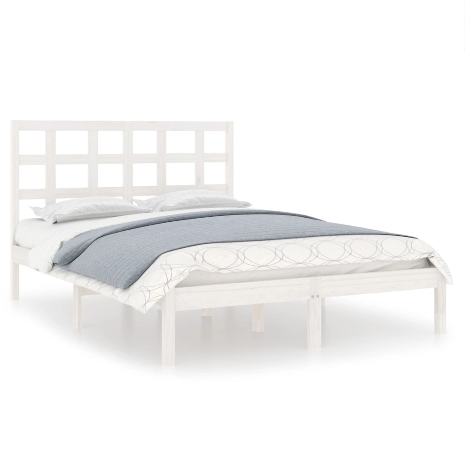 vidaXL Massivholzbett Weiß 150x200 cm 5FT King Size1084177 vidaXL Massivholzbett Weiß 150x200 cm 5FT King Size1084177 von VIDAXL