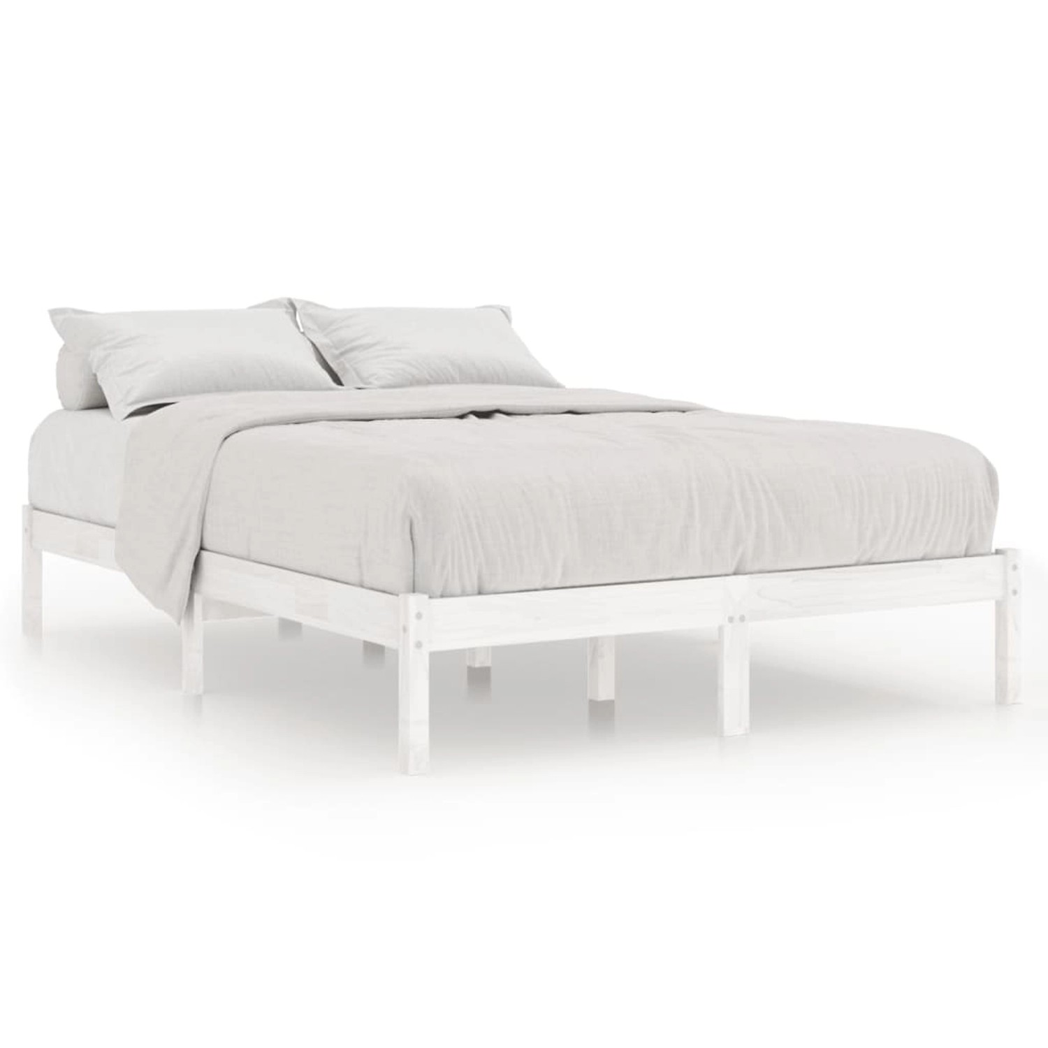 vidaXL Massivholzbett Weiß 150x200 cm 5FT King Size1135249 vidaXL Massivholzbett Weiß 150x200 cm 5FT King Size1135249 von VIDAXL
