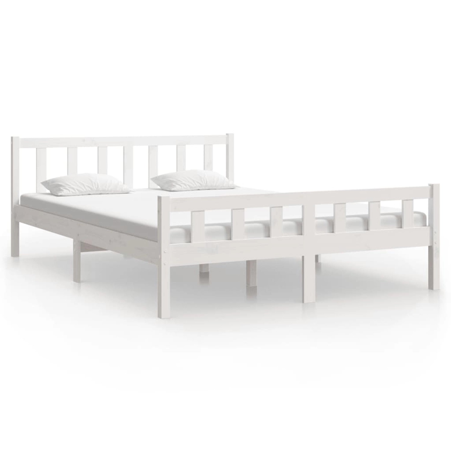 vidaXL Massivholzbett Weiß 150x200 cm 5FT King Size1138852 vidaXL Massivholzbett Weiß 150x200 cm 5FT King Size1138852 von VIDAXL