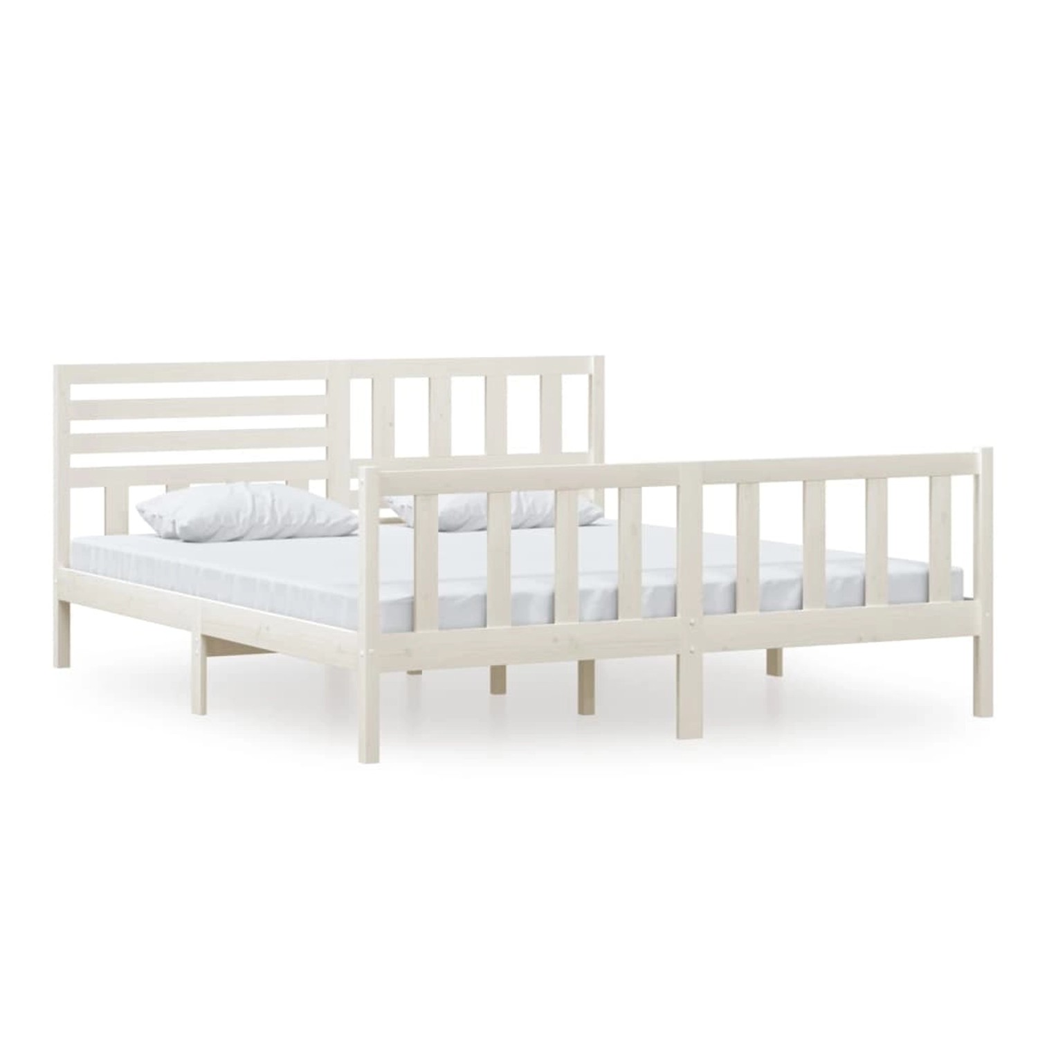 vidaXL Massivholzbett Weiß 180x200 cm 6FT Super King1053420 vidaXL Massivholzbett Weiß 180x200 cm 6FT Super King1053420 von VIDAXL