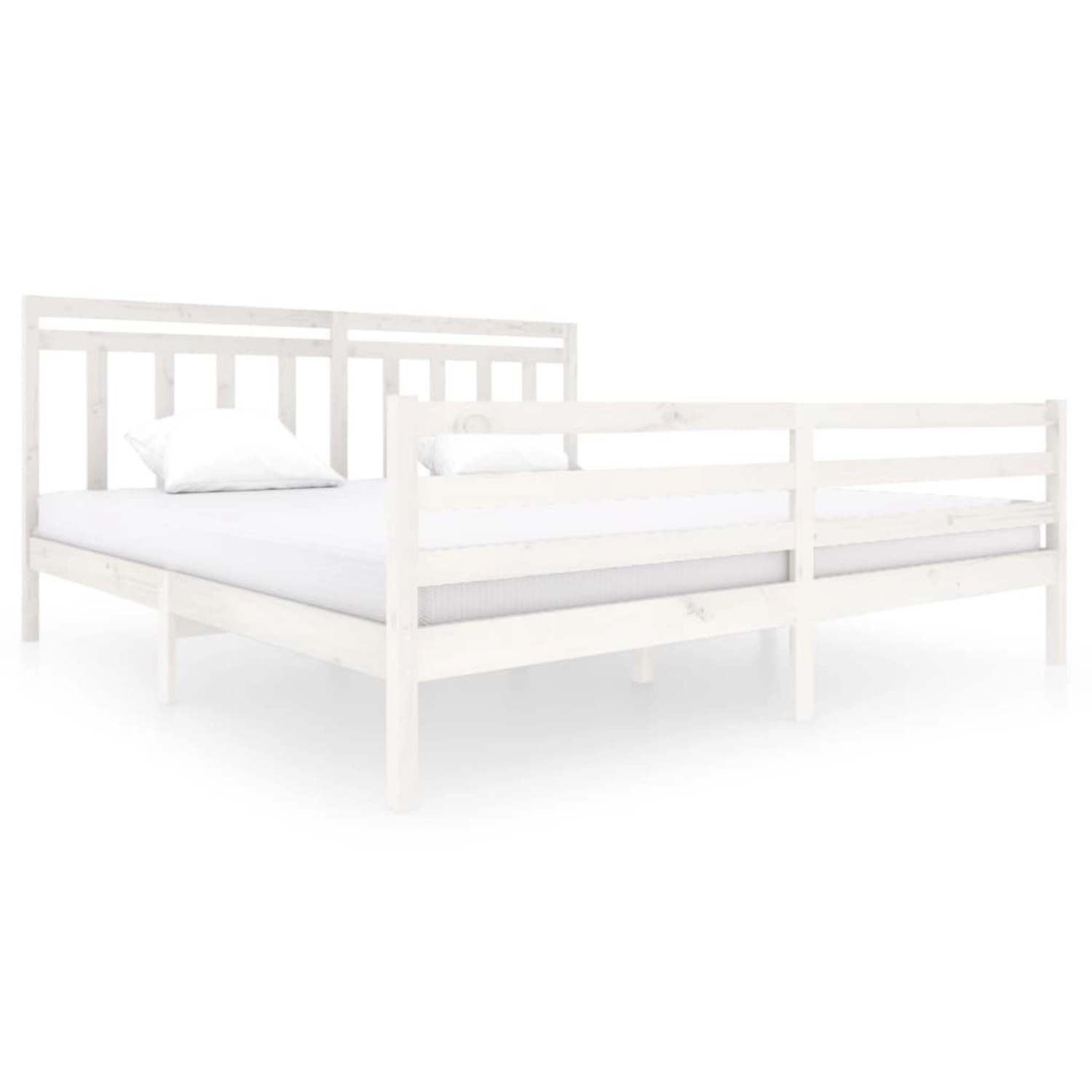 vidaXL Massivholzbett Weiß 200x200 cm1052224 vidaXL Massivholzbett Weiß 200x200 cm1052224 von VIDAXL