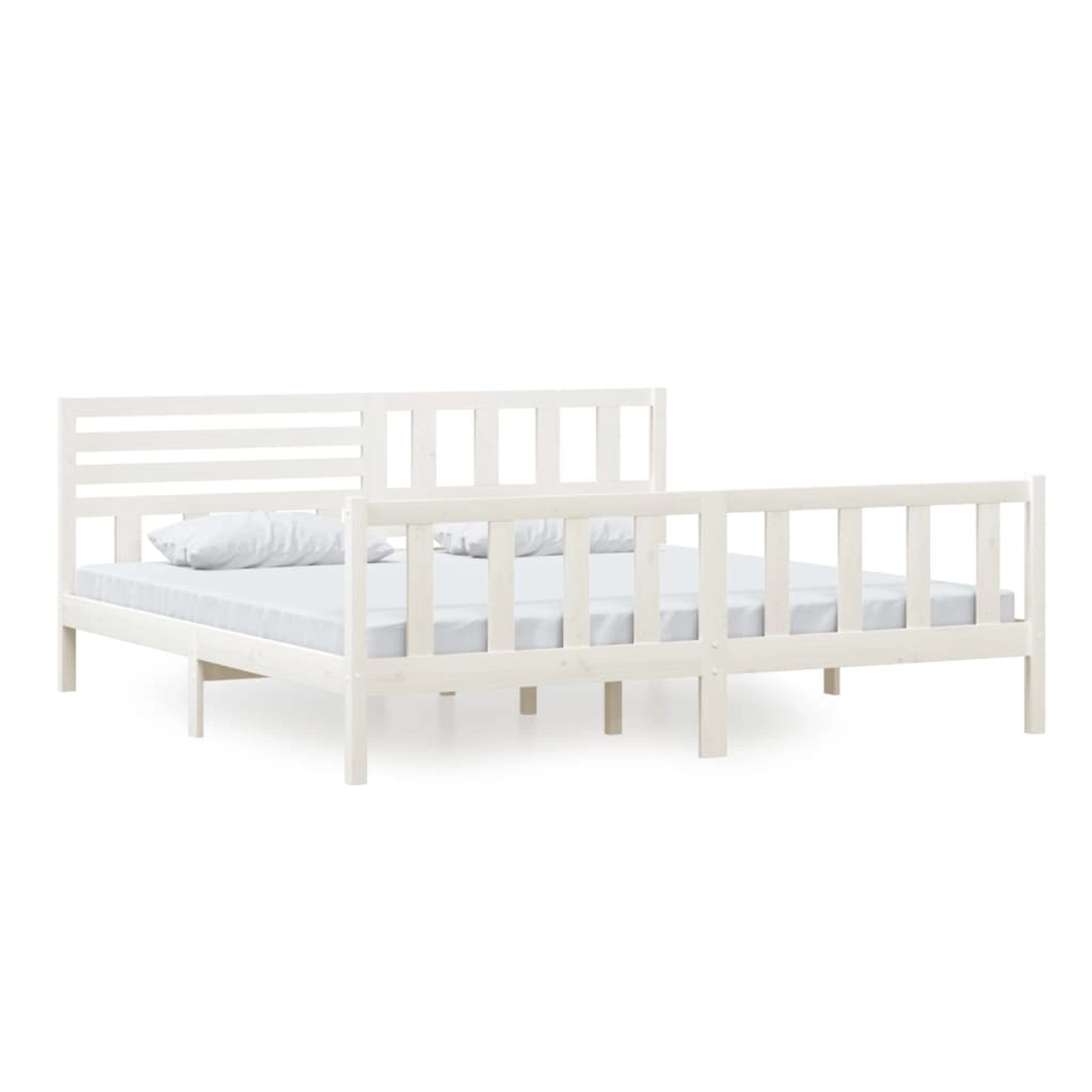vidaXL Massivholzbett Weiß 200x200 cm1053439 vidaXL Massivholzbett Weiß 200x200 cm1053439 von VIDAXL