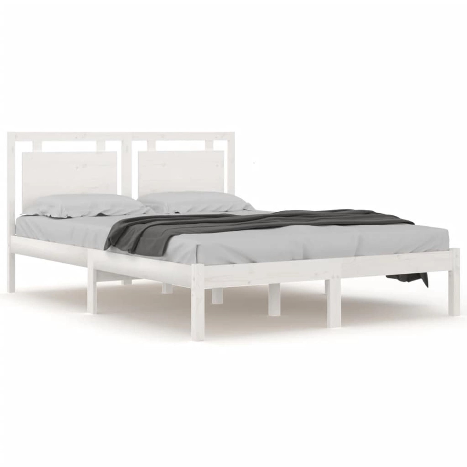 vidaXL Massivholzbett Weiß 200x200 cm1157193 vidaXL Massivholzbett Weiß 200x200 cm1157193 von VIDAXL