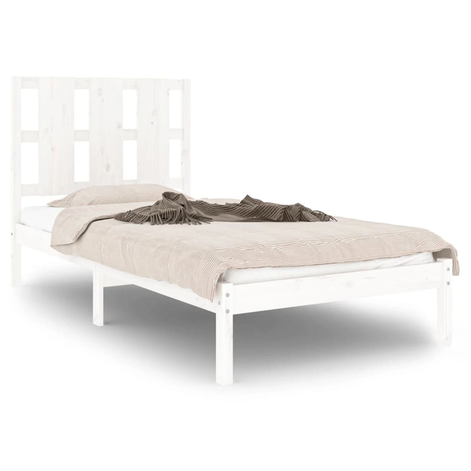 vidaXL Massivholzbett Weiß 75x190 cm 2FT6 Small Single1084197 vidaXL Massivholzbett Weiß 75x190 cm 2FT6 Small Single1084197 von VIDAXL