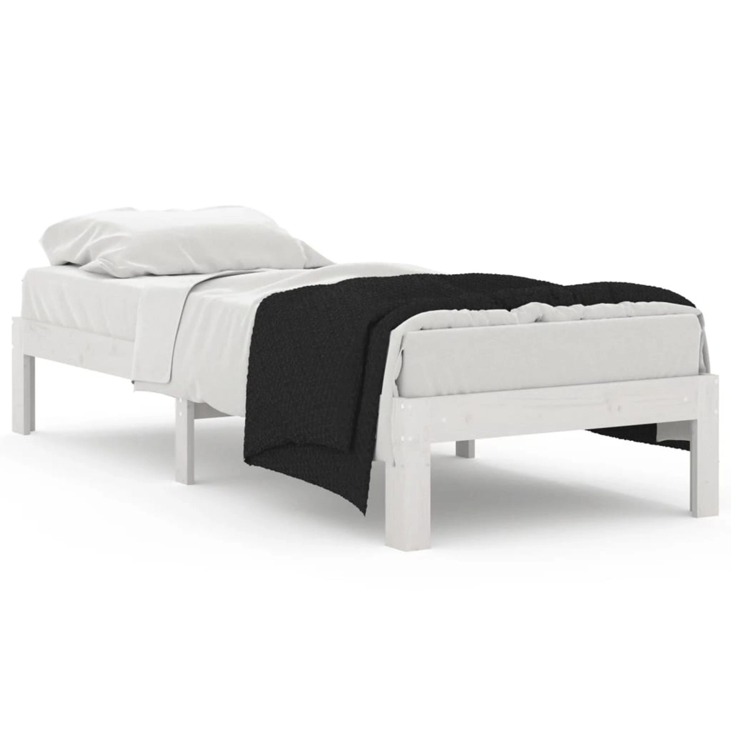 vidaXL Massivholzbett Weiß 75x190 cm 2FT6 Small Single1135413 vidaXL Massivholzbett Weiß 75x190 cm 2FT6 Small Single1135413 von VIDAXL