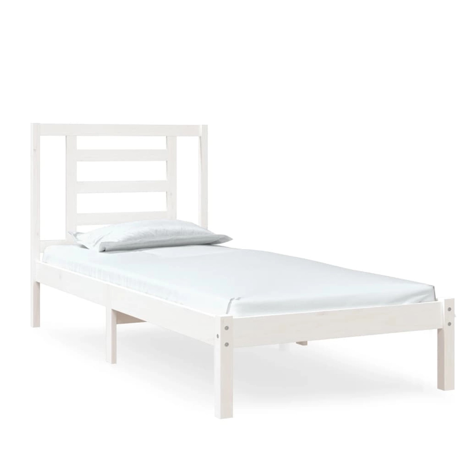 vidaXL Massivholzbett Weiß 75x190 cm 2FT6 Small Single1156733 vidaXL Massivholzbett Weiß 75x190 cm 2FT6 Small Single1156733 von VIDAXL