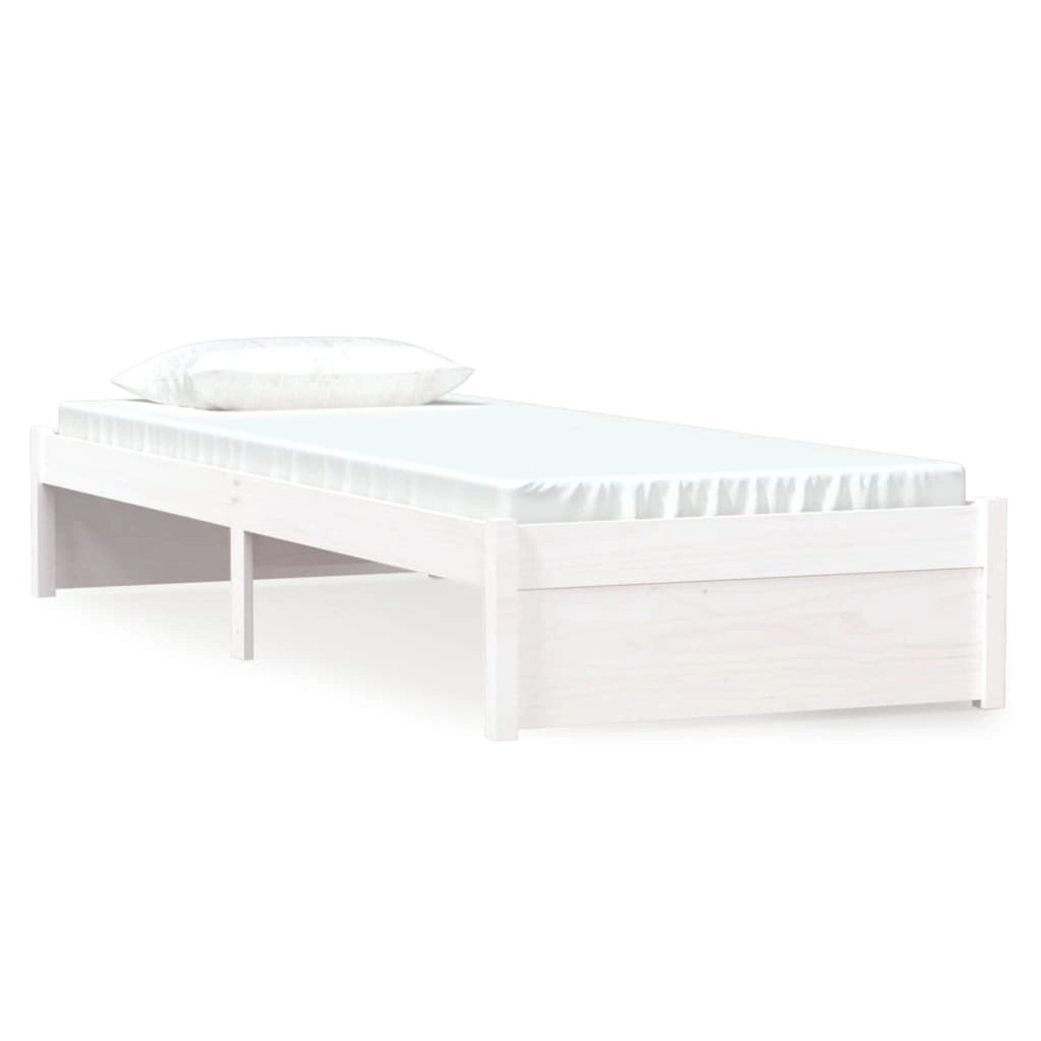 vidaXL Massivholzbett Weiß 75x190 cm 2FT6 Small Single1369923 vidaXL Massivholzbett Weiß 75x190 cm 2FT6 Small Single1369923 von VIDAXL