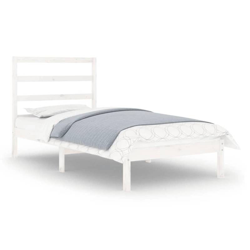 vidaXL Massivholzbett Weiß 90x190 cm 3FT Single1083878 von VIDAXL