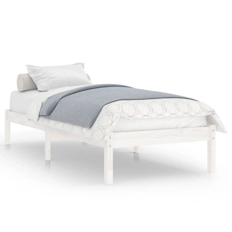 vidaXL Massivholzbett Weiß 90x190 cm 3FT Single1134892 von VIDAXL