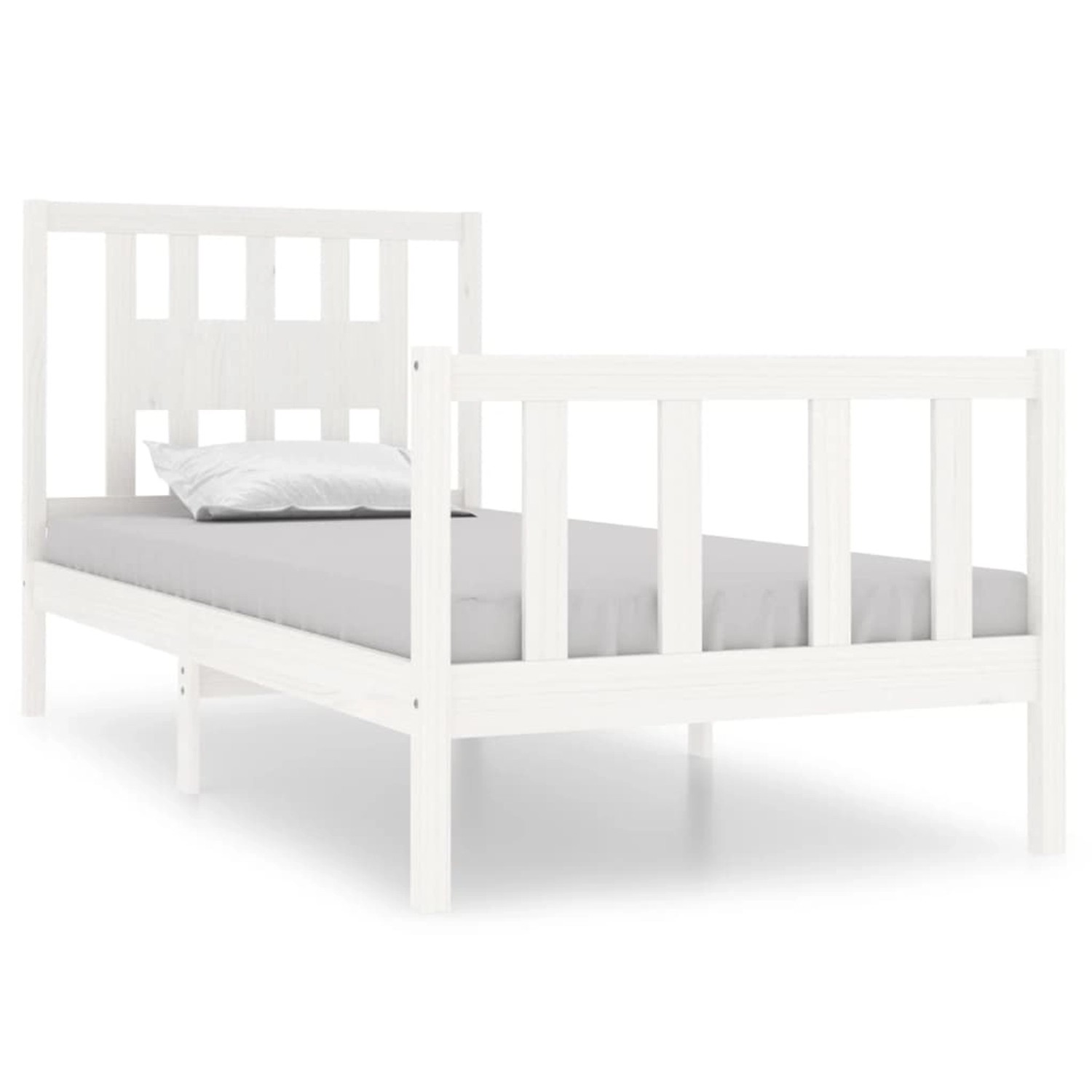 vidaXL Massivholzbett Weiß 90x190 cm 3FT Single1156613 vidaXL Massivholzbett Weiß 90x190 cm 3FT Single1156613 von VIDAXL