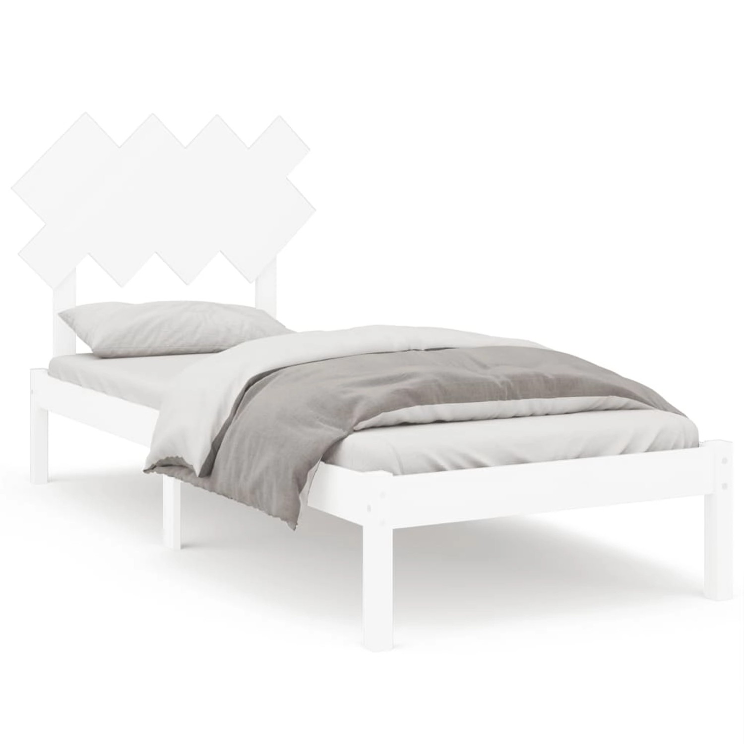 vidaXL Massivholzbett Weiß 90x190 cm 3FT Single1157085 vidaXL Massivholzbett Weiß 90x190 cm 3FT Single1157085 von VIDAXL