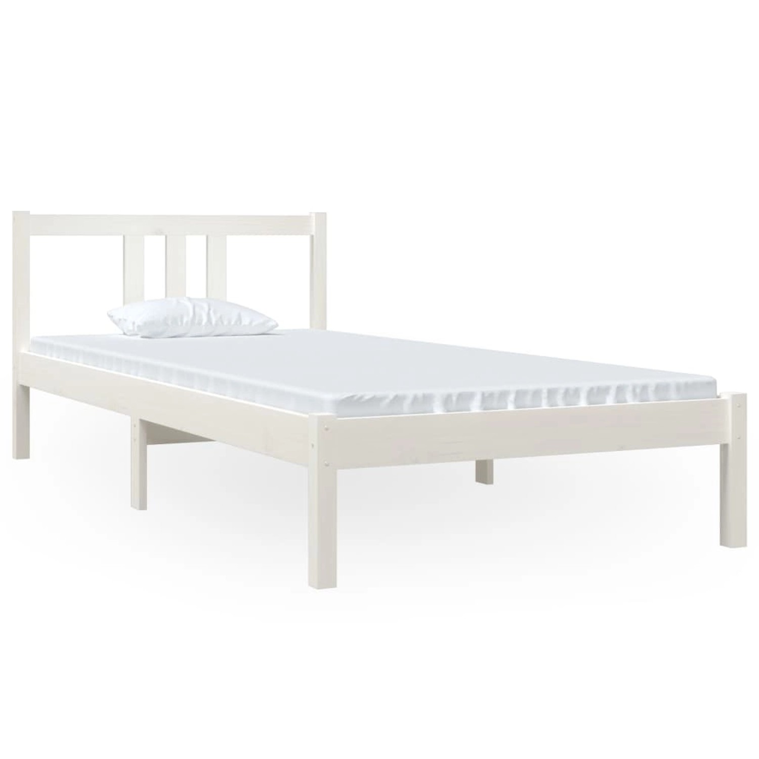 vidaXL Massivholzbett Weiß 90x200 cm1273665 vidaXL Massivholzbett Weiß 90x200 cm1273665 von VIDAXL