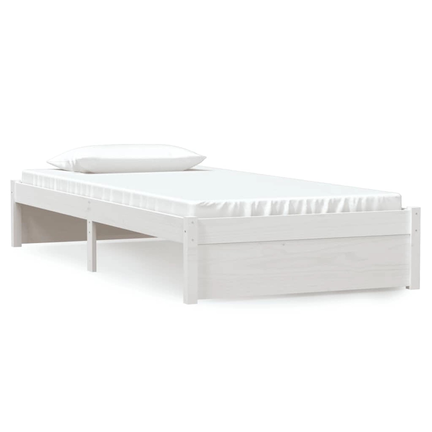 vidaXL Massivholzbett Weiß 90x200 cm1273784 vidaXL Massivholzbett Weiß 90x200 cm1273784 von VIDAXL