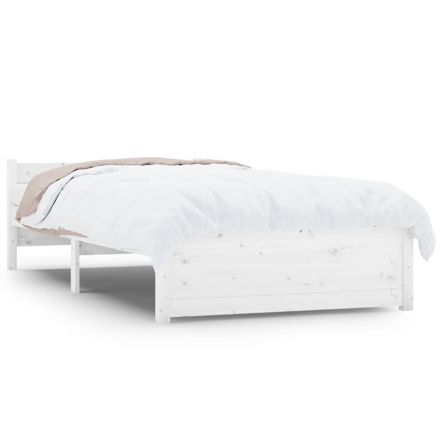 vidaXL Massivholzbett Weiß 90x200 cm1273970 vidaXL Massivholzbett Weiß 90x200 cm1273970 von VIDAXL
