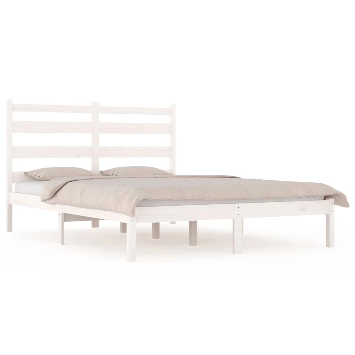 vidaXL Massivholzbett Weiß Kiefer 120x190 cm 4FT Small Double1083521 vidaXL Massivholzbett Weiß Kiefer 120x190 cm 4FT Small Double1083521 von VIDAXL