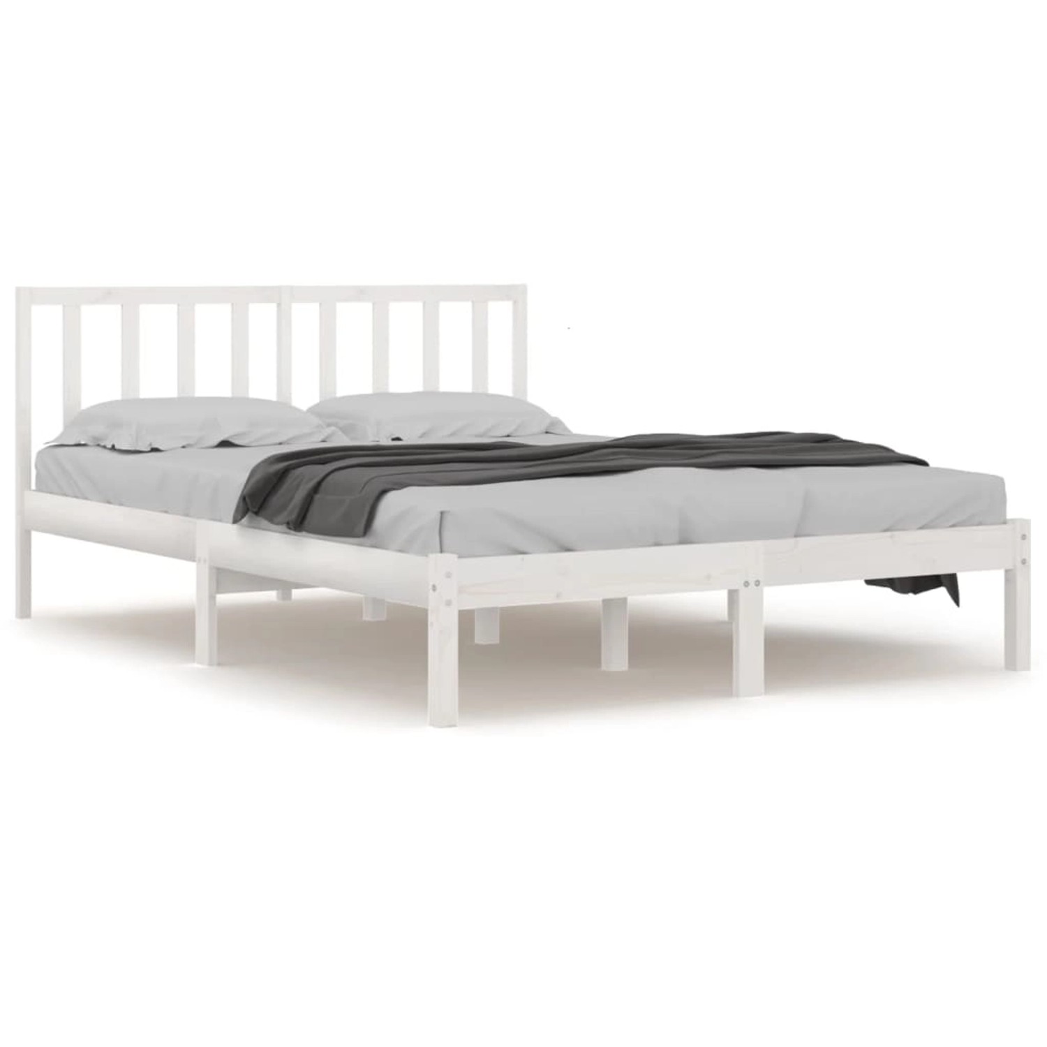 vidaXL Massivholzbett Weiß Kiefer 120x190 cm 4FT Small Double1083981 vidaXL Massivholzbett Weiß Kiefer 120x190 cm 4FT Small Double1083981 von VIDAXL