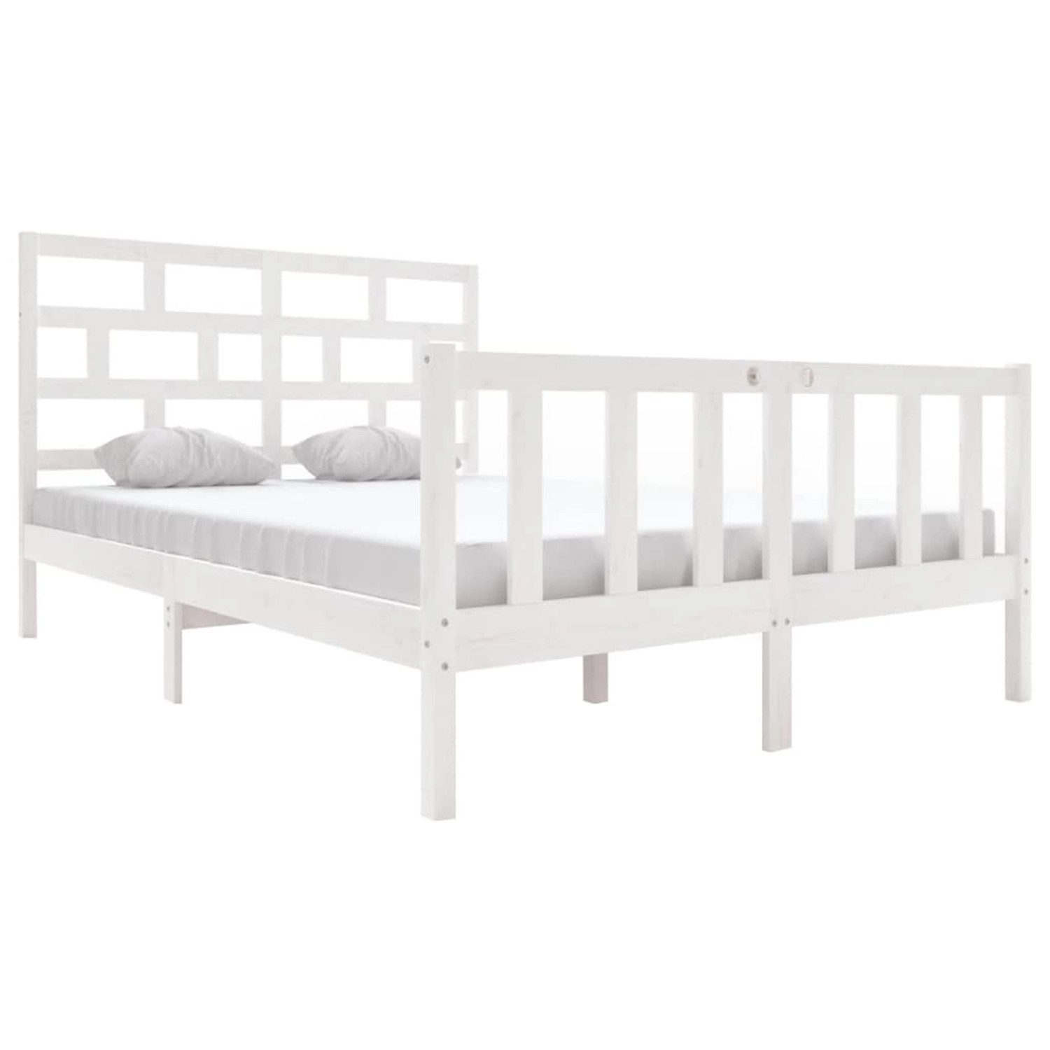 vidaXL Massivholzbett Weiß Kiefer 150x200 cm 5FT King Size1054073 vidaXL Massivholzbett Weiß Kiefer 150x200 cm 5FT King Size1054073 von VIDAXL