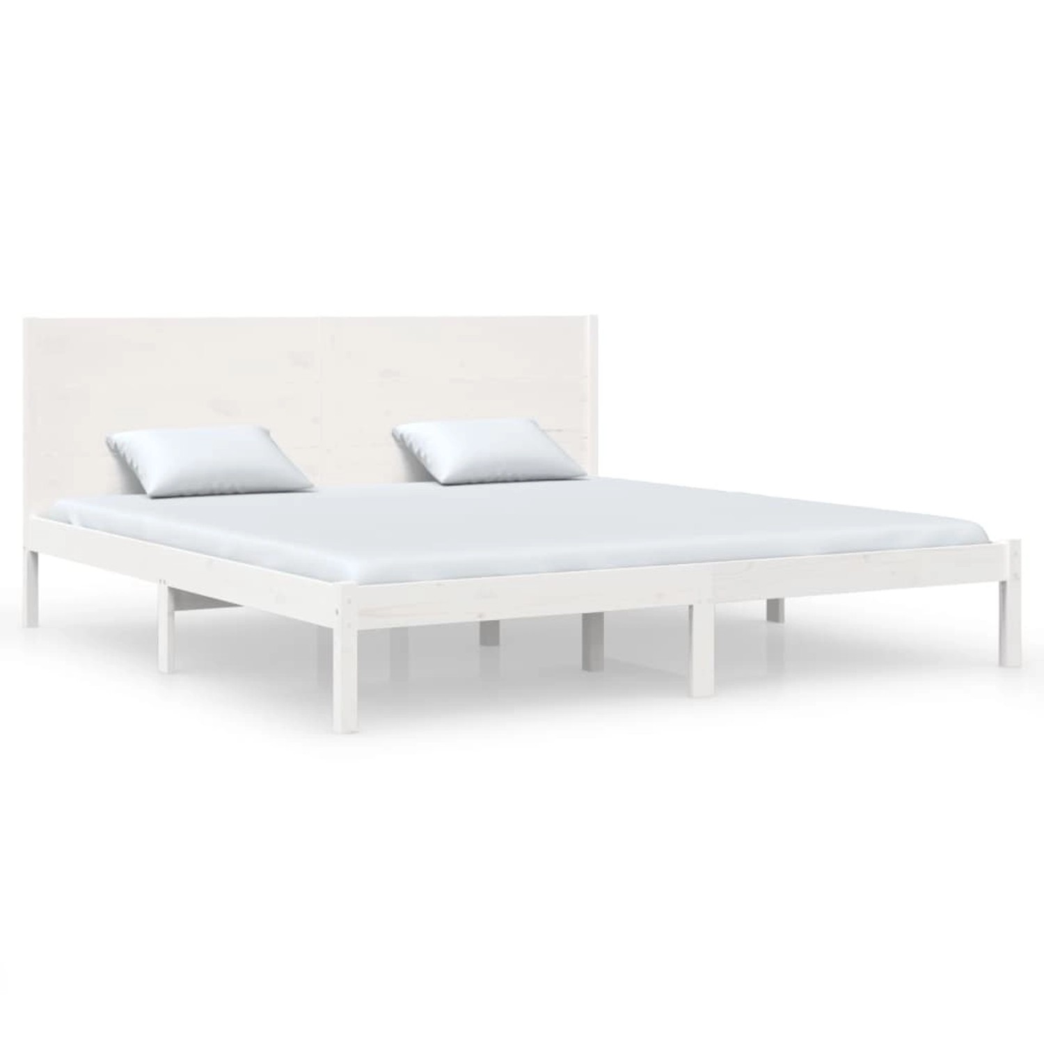 vidaXL Massivholzbett Weiß Kiefer 200x200 cm1156691 vidaXL Massivholzbett Weiß Kiefer 200x200 cm1156691 von VIDAXL