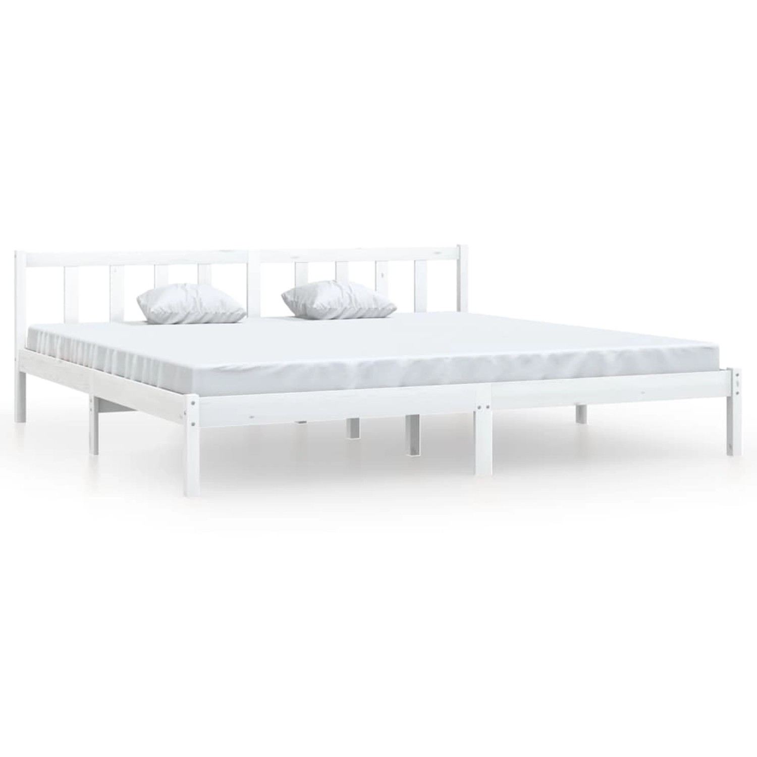 vidaXL Massivholzbett Weiß Kiefer 200x200 cm923563 vidaXL Massivholzbett Weiß Kiefer 200x200 cm923563 von VIDAXL