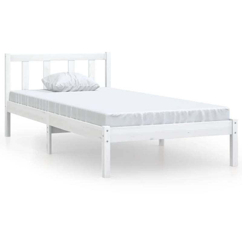 vidaXL Massivholzbett Weiß Kiefer 90x190 cm 3FT Single923508 von VIDAXL