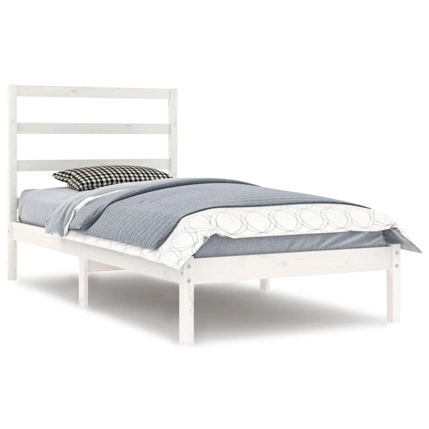 vidaXL Massivholzbett Weiß Kiefer 90x200 cm1083900 vidaXL Massivholzbett Weiß Kiefer 90x200 cm1083900 von VIDAXL