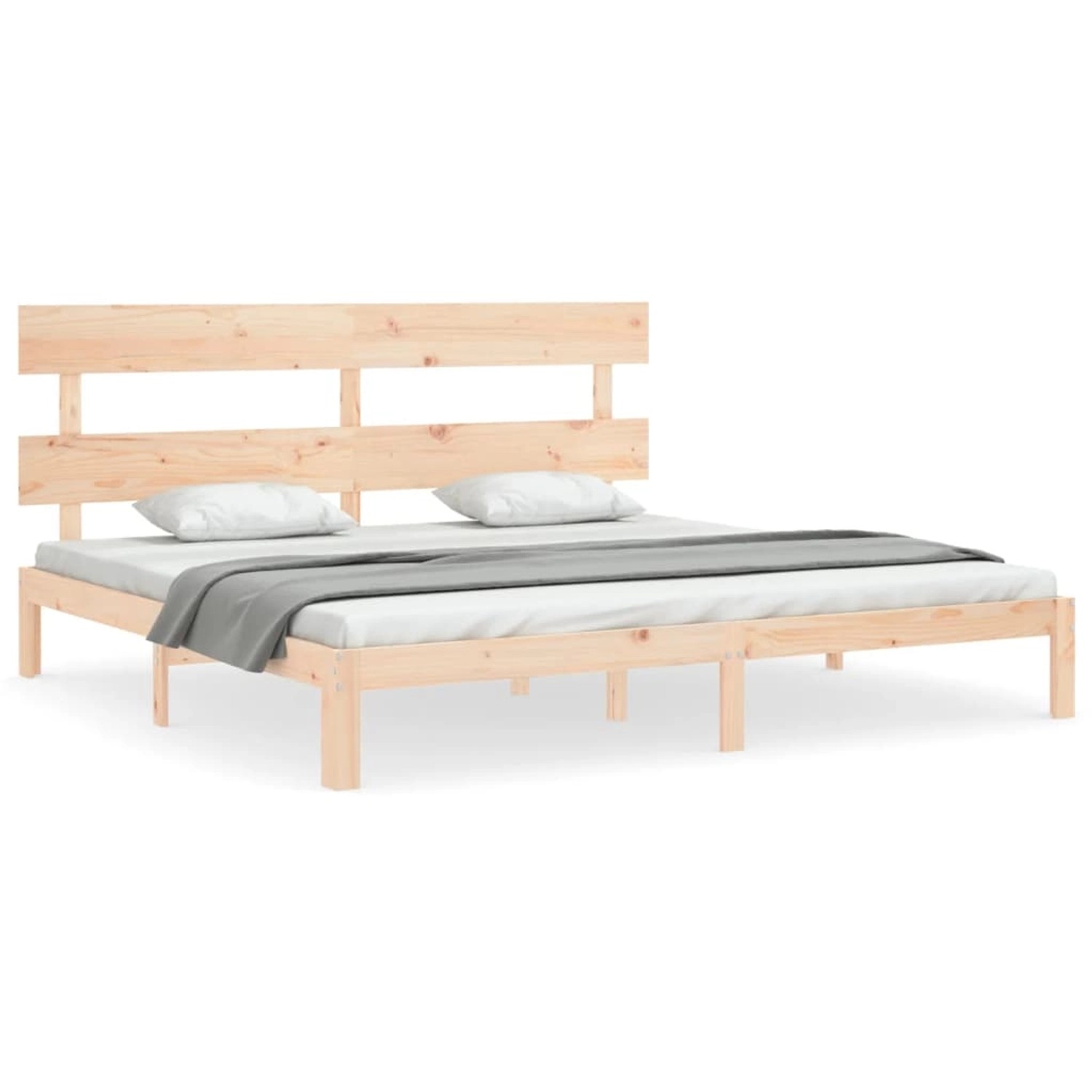vidaXL Massivholzbett mit Kopfteil 200x200 cm1689966 vidaXL Massivholzbett mit Kopfteil 200x200 cm1689966 von VIDAXL