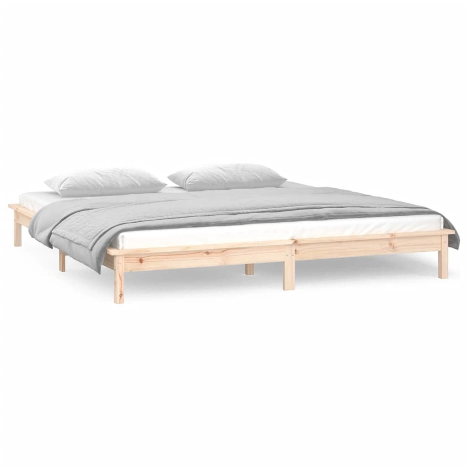 vidaXL Massivholzbett mit LEDs 150x200 cm 5FT King Size1280123 vidaXL Massivholzbett mit LEDs 150x200 cm 5FT King Size1280123 von VIDAXL