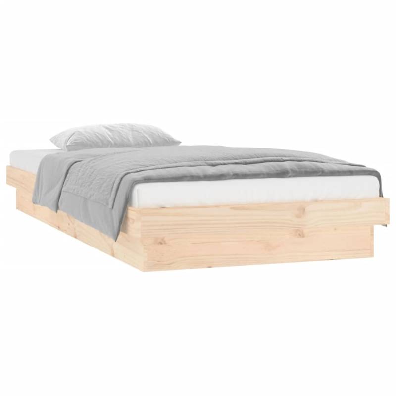 vidaXL Massivholzbett mit LEDs 90x190 cm 3FT Single1279593 von VIDAXL