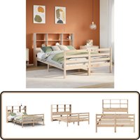 vidaXL Massivholzbett mit Regal ohne Matratze 140x200 cm Kiefernholz vidaXL Massivholzbett mit Regal ohne Matratze 140x200 cm Kiefernholz von VIDAXL