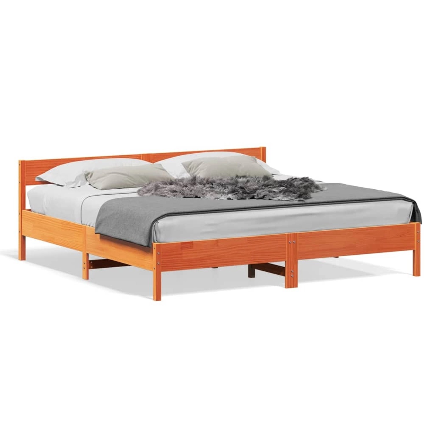 vidaXL Massivholzbett ohne Matratze Wachsbraun 180x200 Kiefernholz 3216214 vidaXL Massivholzbett ohne Matratze Wachsbraun 180x200 Kiefernholz 3216214 von VIDAXL